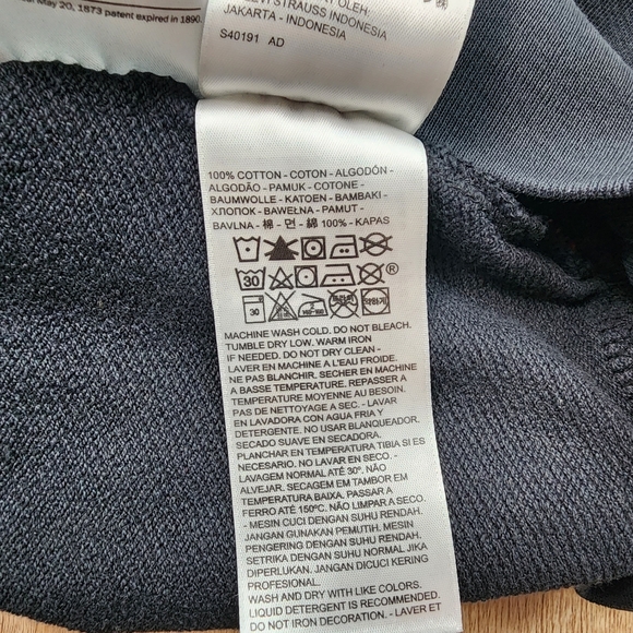 LEVI'S Black terry sweatshirt with front logo Size XXL - Picture 4 of 9